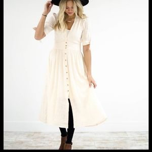 Free people cotton Endless summer middi dress